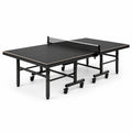 Table de ping-pong pliable MDF avec roulettes 274x152x76 cm noir