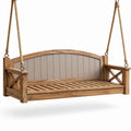 Balancelle en bois de teck et corde beige