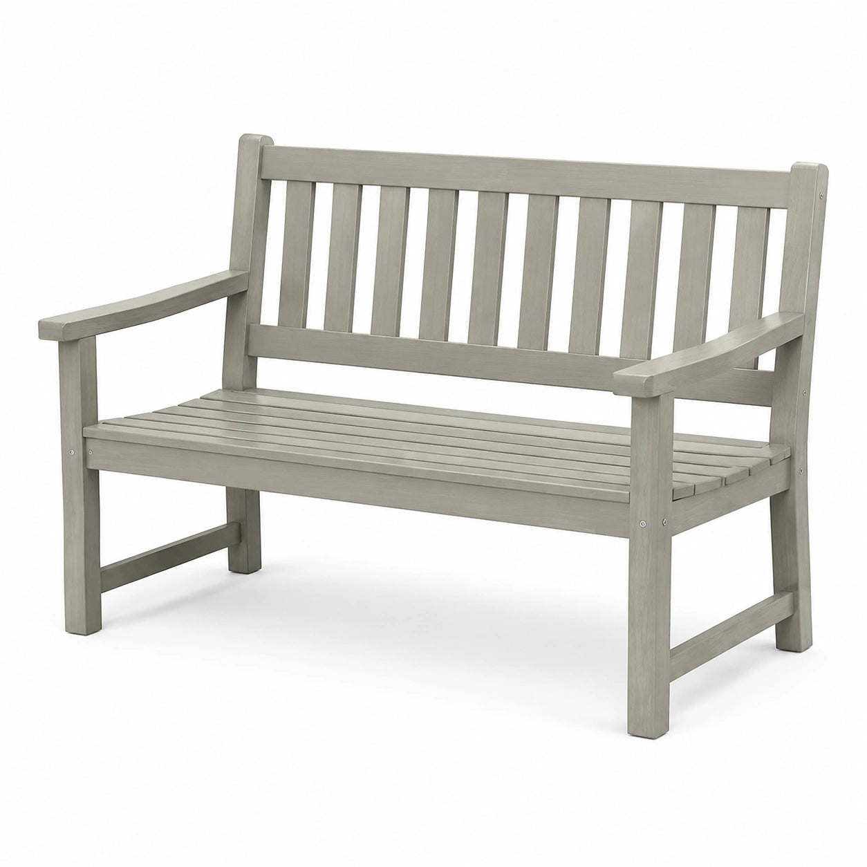 Banc de jardin en bois d'acacia gris