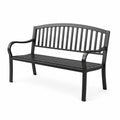 Banc de jardin en métal noir