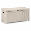 Coffre de rangement plastique beige 120x45x60 cm