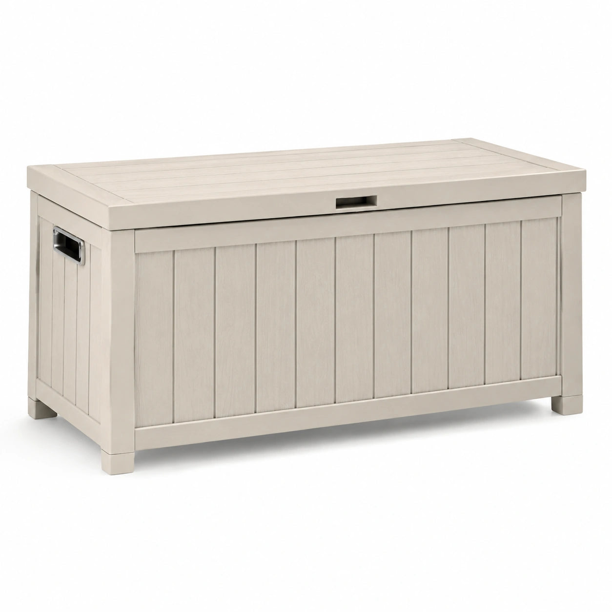 Coffre de rangement plastique beige 120x45x60 cm