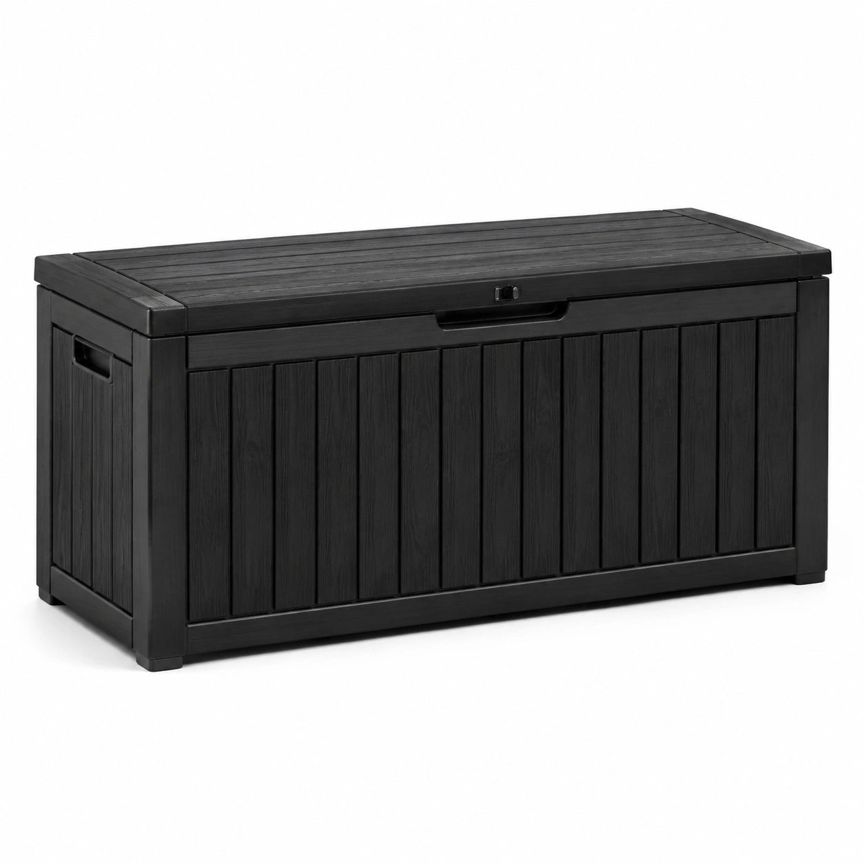 Coffre de rangement en résine noire extérieure