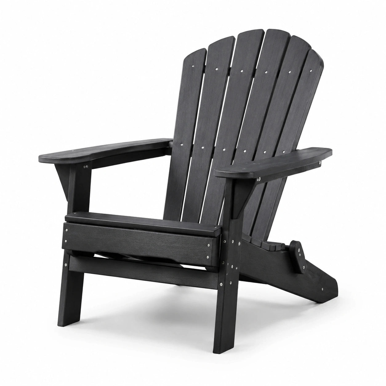 Chaise Adirondack en Bois Composite Noir